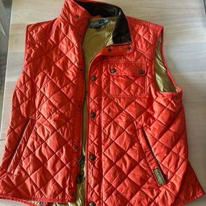 Polo Ralph Lauren Vintage 90s Bright Orange Hunting Vest